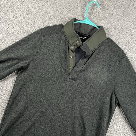 Under Armour Coldgear Henley Sweater Golf Men’s Medium Green Causal Workout - Picture 4 of 10
